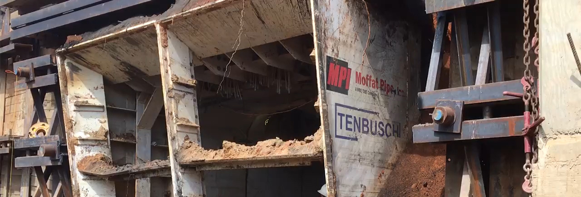 Tenbusch Box-Culvert Jacking Shield and Adapter on Job